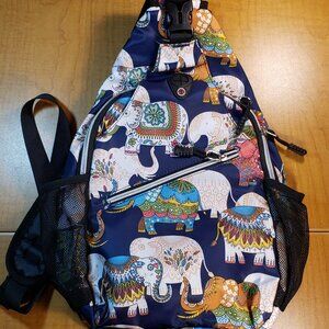 Mosiso Sling Crossbody Bag, Cute Elephant Print